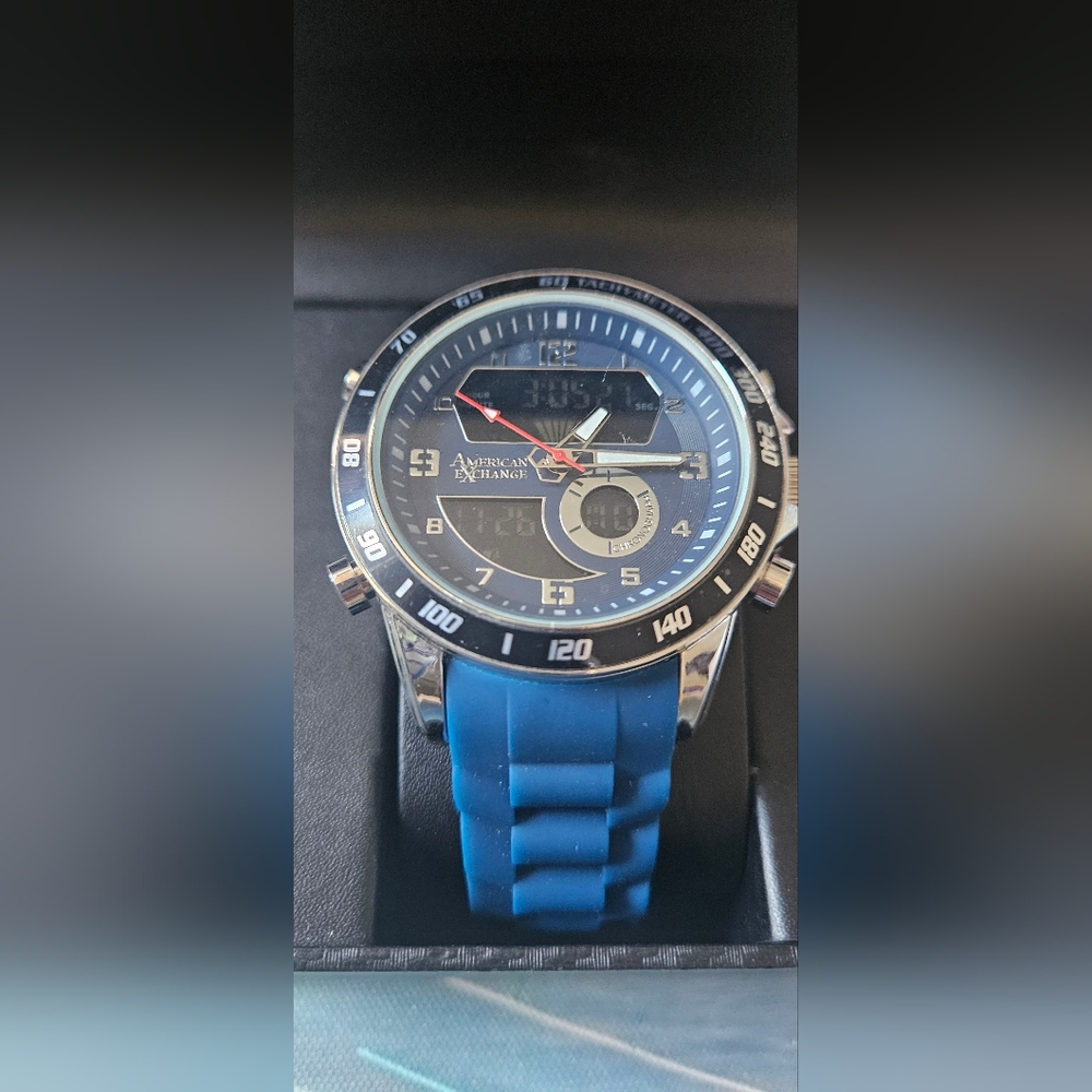 American Exchange Men's Watch with Blue Strap NIB